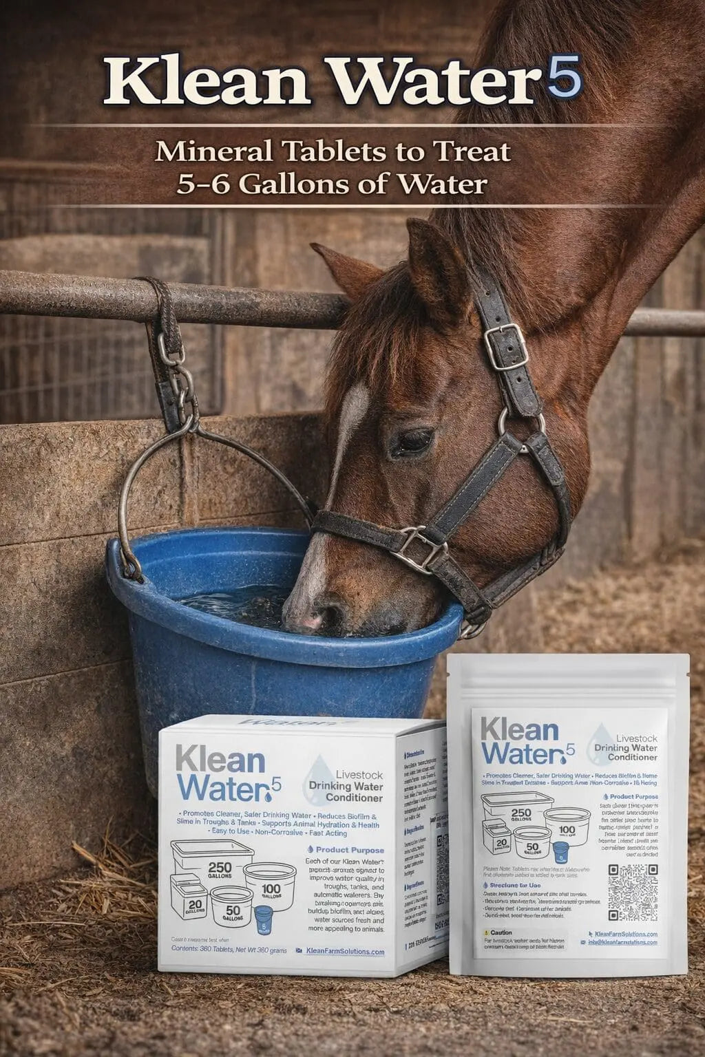 Klean Water™ 5 Gallon Mineral Water Treatment Tablets