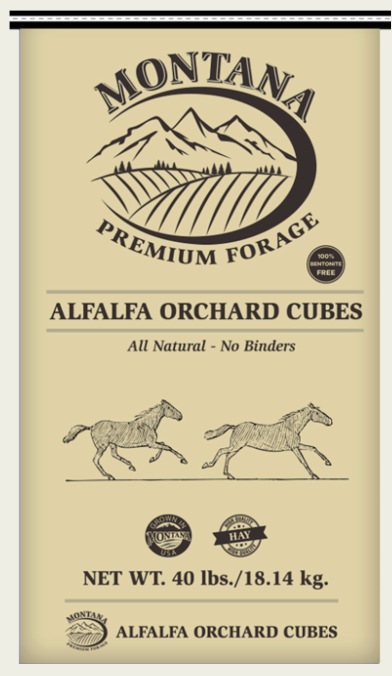 Montana Premium Forage Alfalfa Orchard Cubes